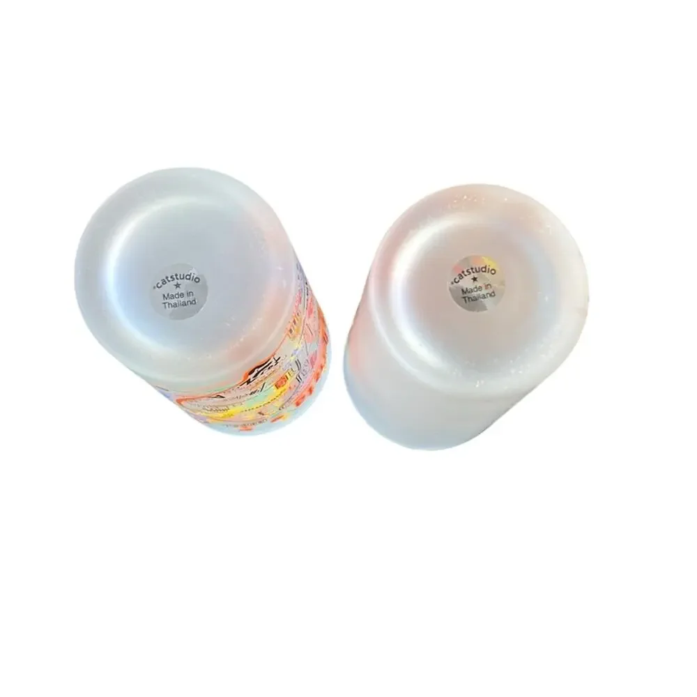 CATSTUDIO Atlanta Themed Frosted Glasses Set of 2